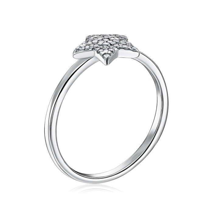 Срібна каблучка з фіанітами 00926/12/1/36