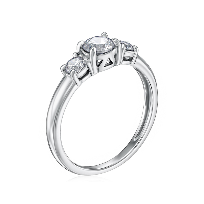 Серебряное кольцо с фианитами 00928/12/1/1773