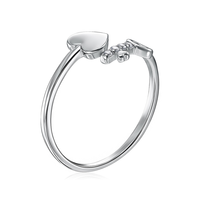 Срібна каблучка з фіанітами 00932/12/1/13