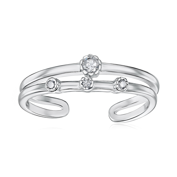 Срібна каблучка з фіанітами 00933/12/1/293