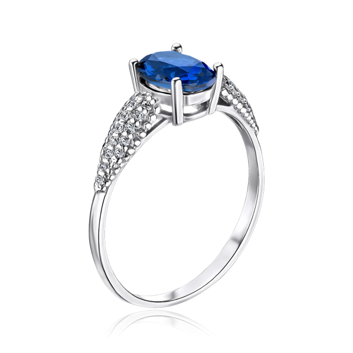 Срібна каблучка з сапфіром. Артикул 00951/12/1/2214