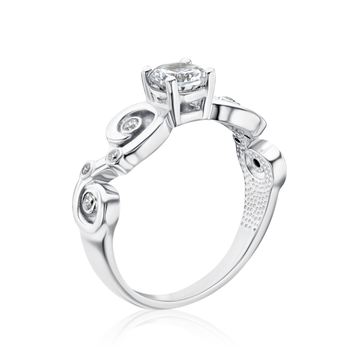 Серебряное кольцо с фианитами 00955/12/1/216