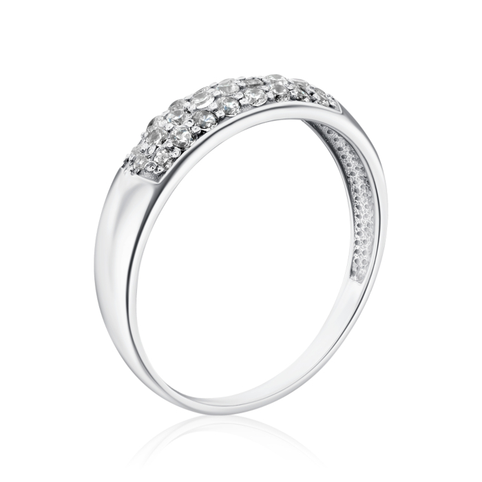 Срібна каблучка з фіанітами 00964/12/1/43