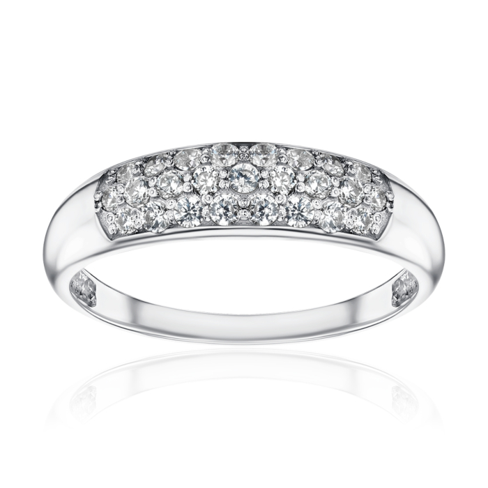 Срібна каблучка з фіанітами 00964/12/1/43
