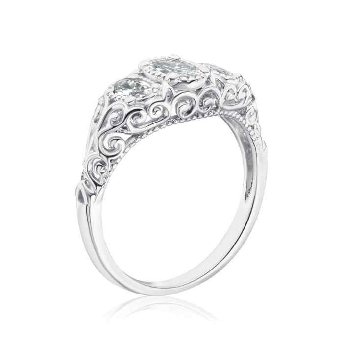 Срібна каблучка з фіанітами 00972/12/1/2337