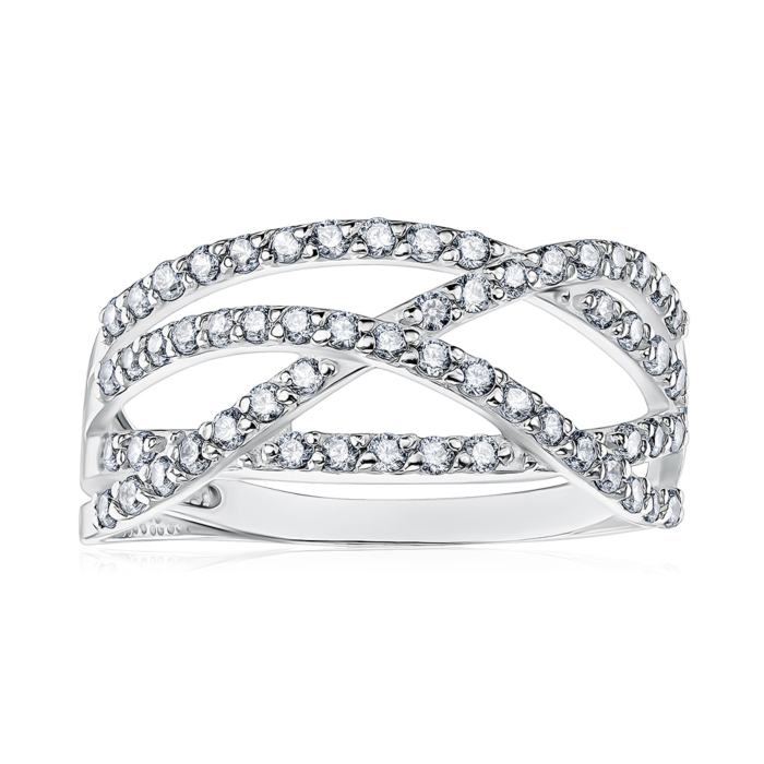 Серебряное кольцо с фианитами 00975/12/1/13