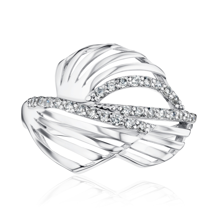 Серебряное кольцо с фианитами 00976/12/1/13