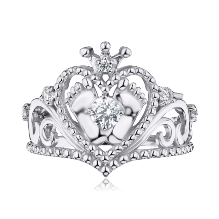 Серебряное кольцо с фианитами S 00985/12/1/3670