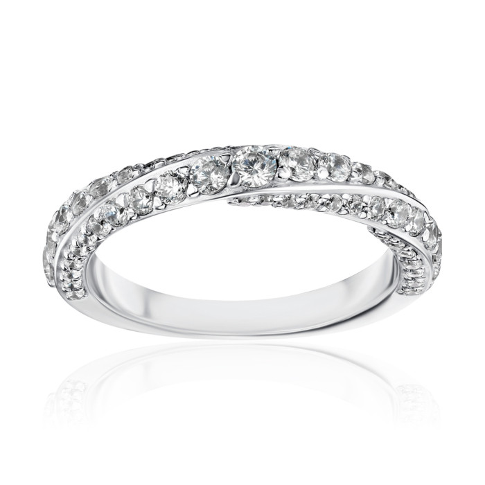 Срібна каблучка з фіанітами 00992/12/1/202