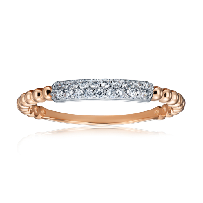 Золотое кольцо с фианитами. Артикул 18171/01/1/13