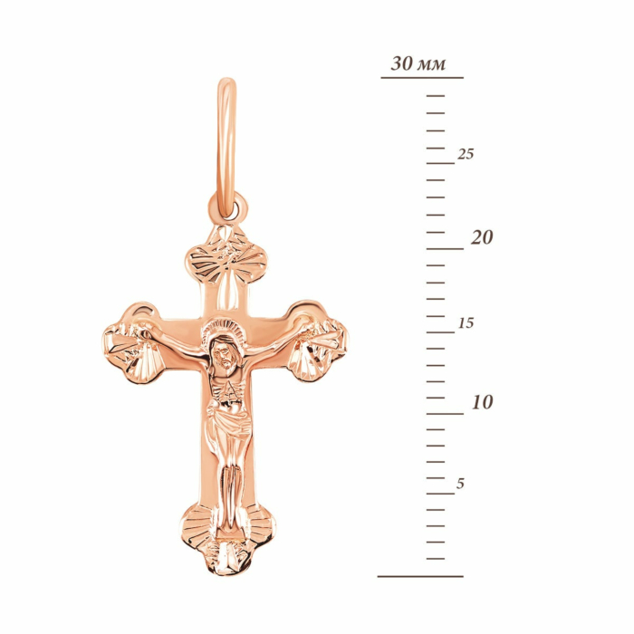 Золотий хрестик. Розп'яття Христове. Артикул UG5019