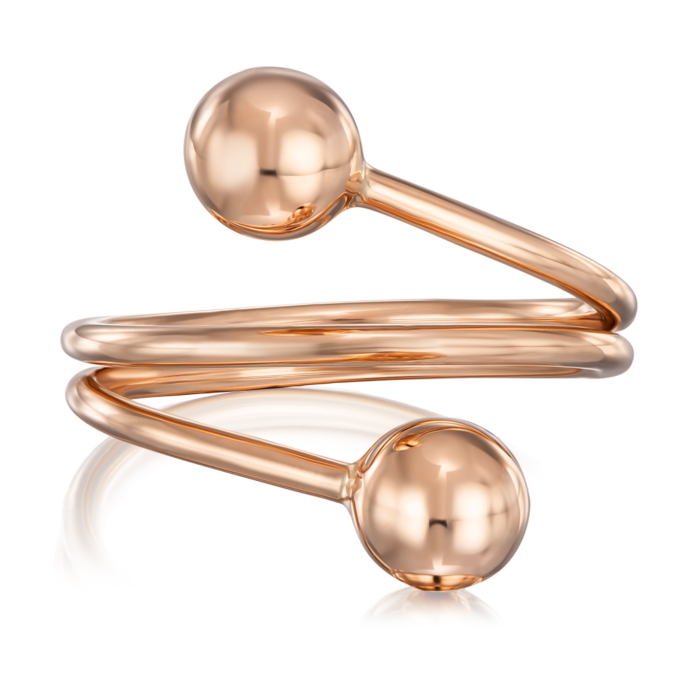 Фалангова золота каблучка з кульками (01916/01/0)