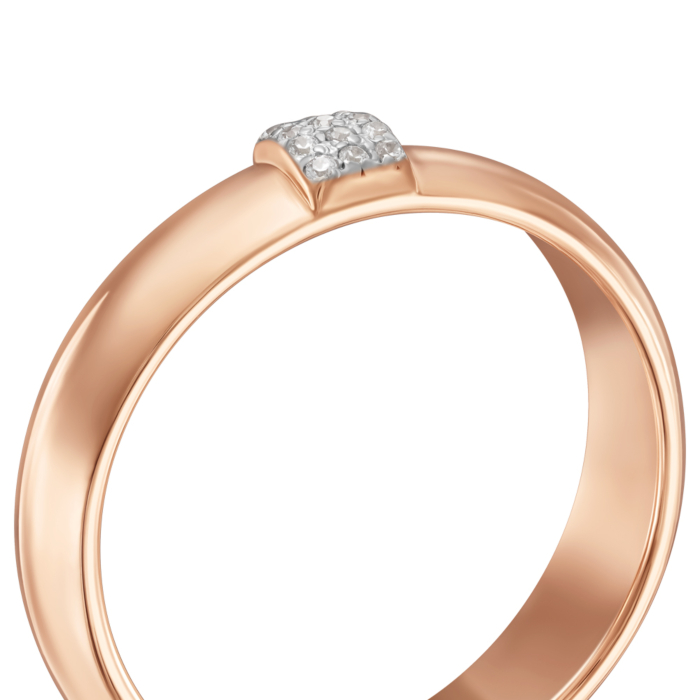 Золотое обручальное кольцо с фианитами. Артикул 01918-1/01/1/42