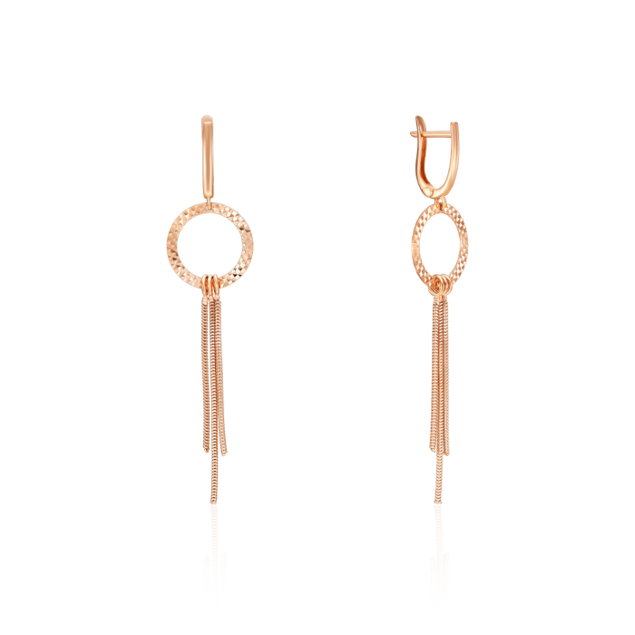 Золоті сережки-підвіски. Артикул 02401/01/2