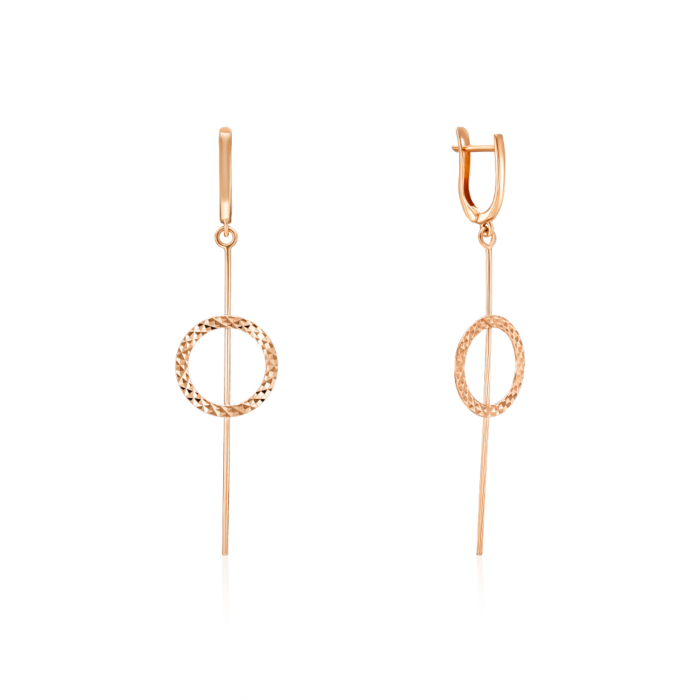 Золоті сережки-підвіски. Артикул 02403/01/2