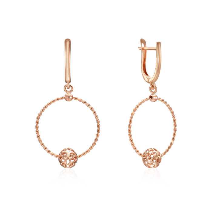 Золоті сережки-підвіски. Артикул 02405/01/0