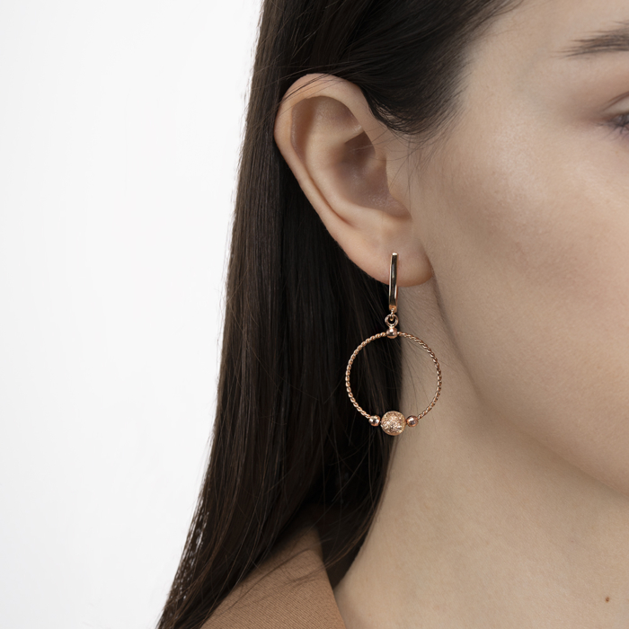 Золоті сережки-підвіски. Артикул 02405-2/01/2