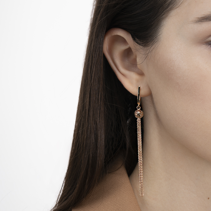 Золотые серьги-подвески. Артикул 02406/01/0