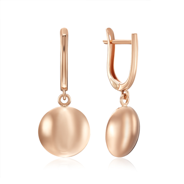 Золотые серьги-подвески. Артикул 02407/01/0