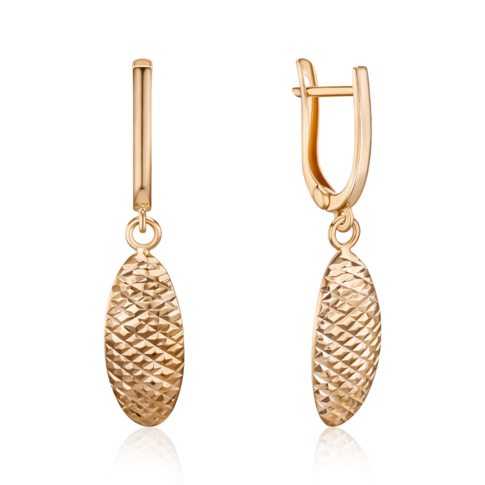 Золотые серьги без вставки 02408-1/01/2