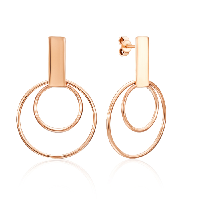 Золоті сережки без вставки. Артикул 02410-2/01/0