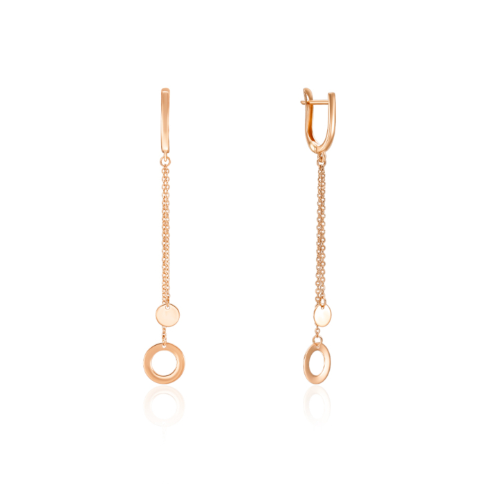 Золоті сережки-підвіски. Артикул 02417/01/0