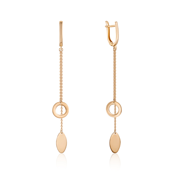 Золоті сережки без вставки 02423/01/0