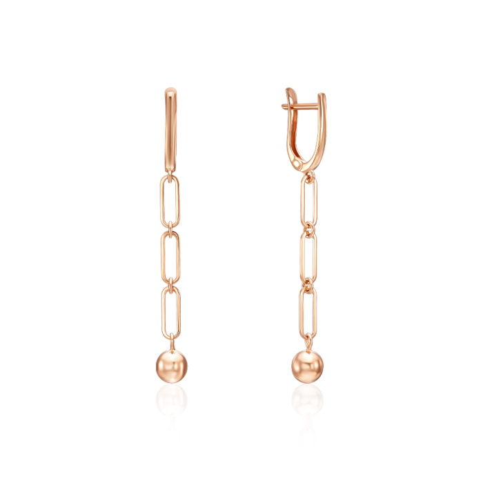 Золоті сережки-підвіски. Артикул 02432/01/0