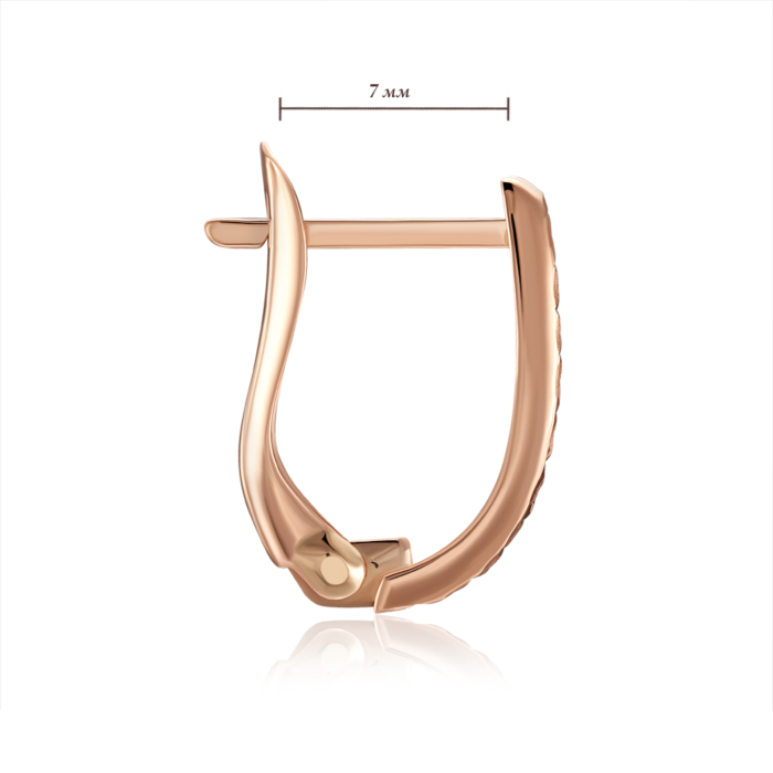 Золотые серьги без вставки. Артикул 02435-15/01/2