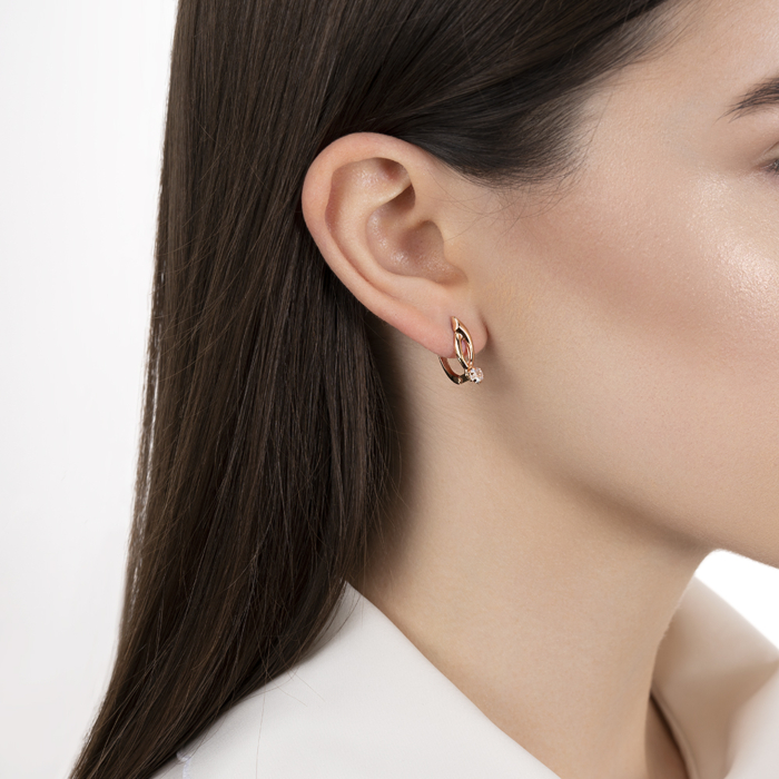 Золоті сережки з фіанітом. Артикул 02437/01/0/53