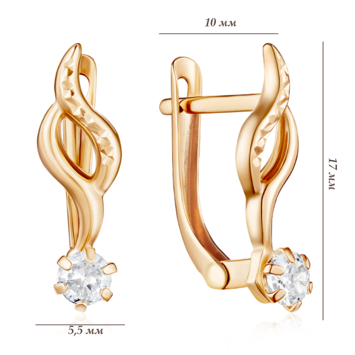 Золотые серьги. Артикул 02438-1/01/2/53