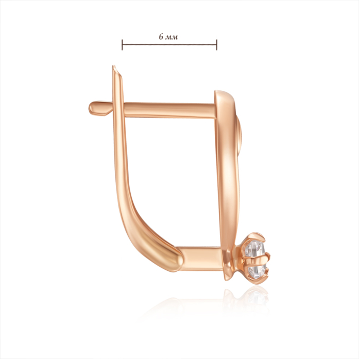 Золоті сережки з фіанітом. Артикул 02440/01/0/53