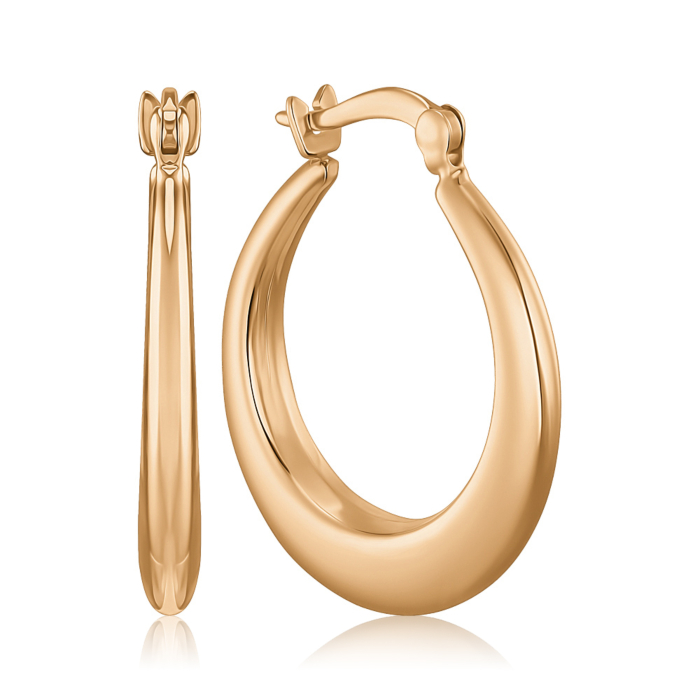 Золоті сережки-конго без вставки. Артикул 02452/01/0