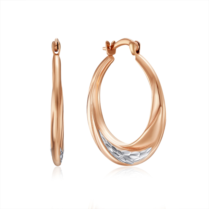 Золоті сережки-конго. Артикул 02453/01/3