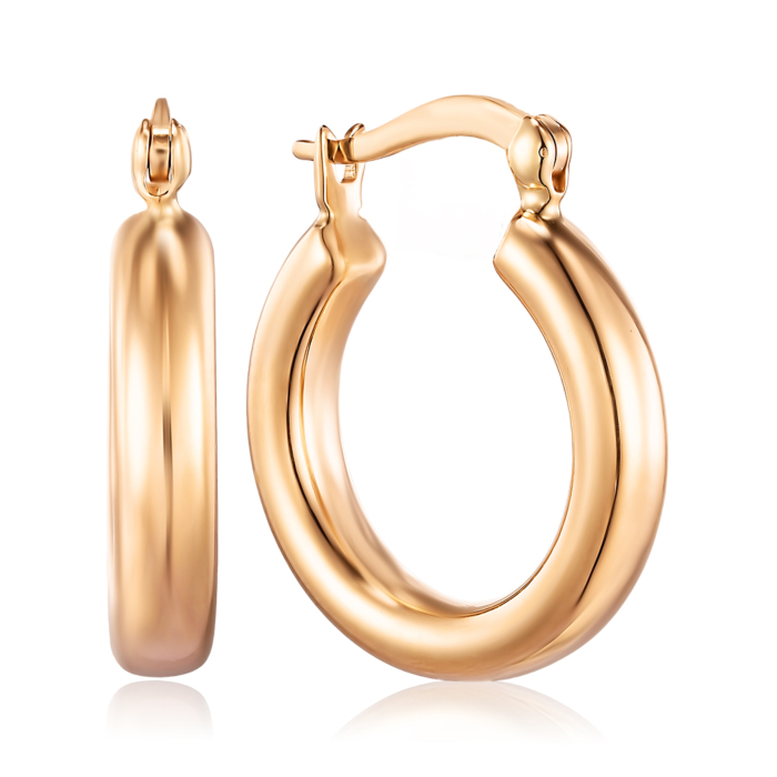 Золотые серьги без вставки. Артикул 02456/01/0