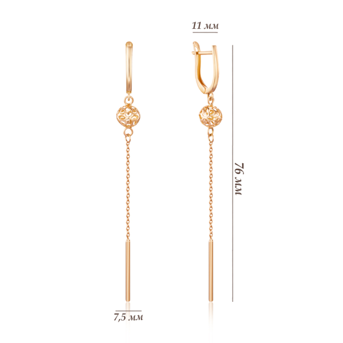 Золотые серьги. Артикул 02483/01/0