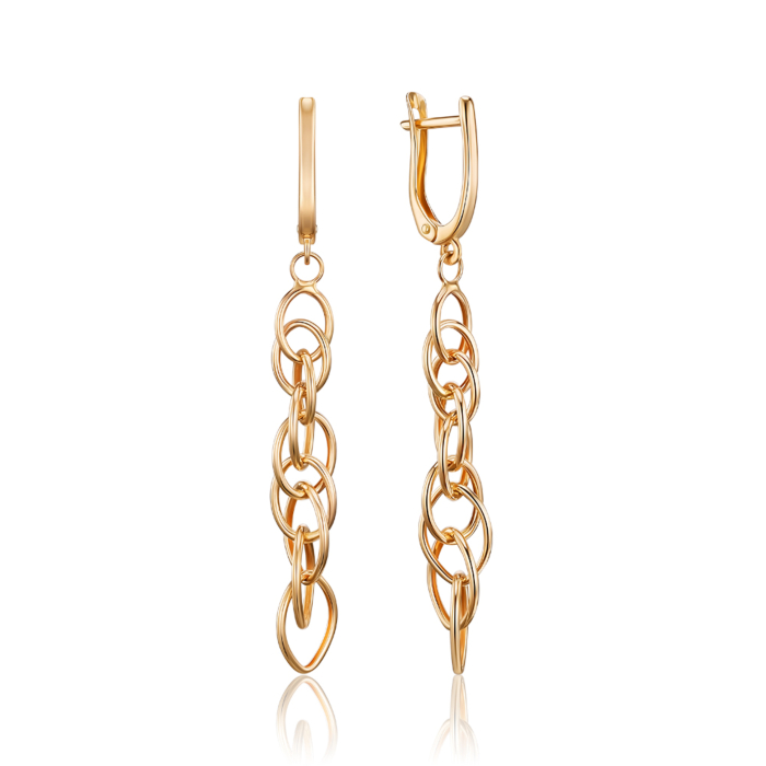 Сережки з червоного золота. Артикул 02489/01/0