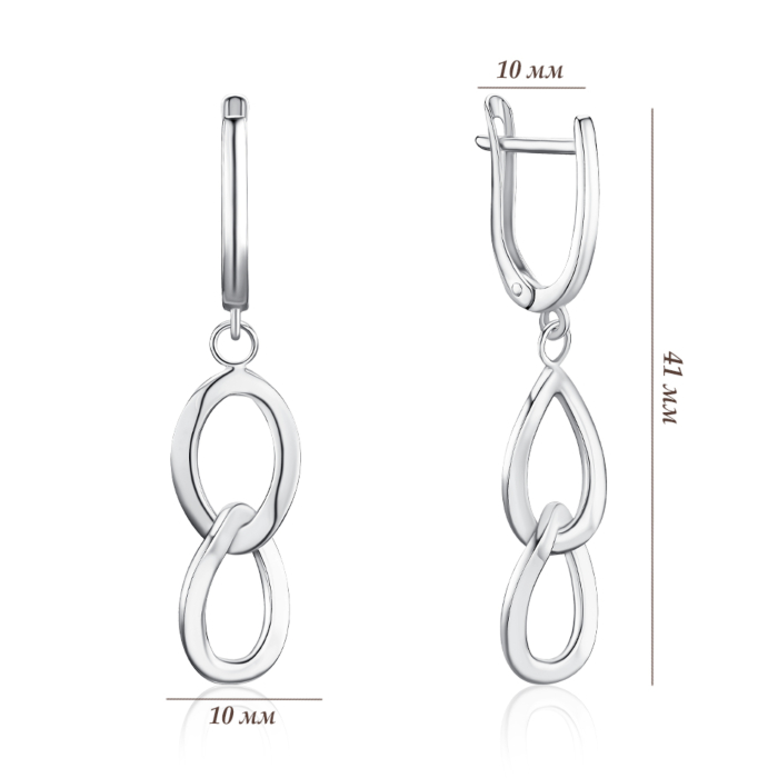 Серебряные серьги. Артикул 02496/12/1