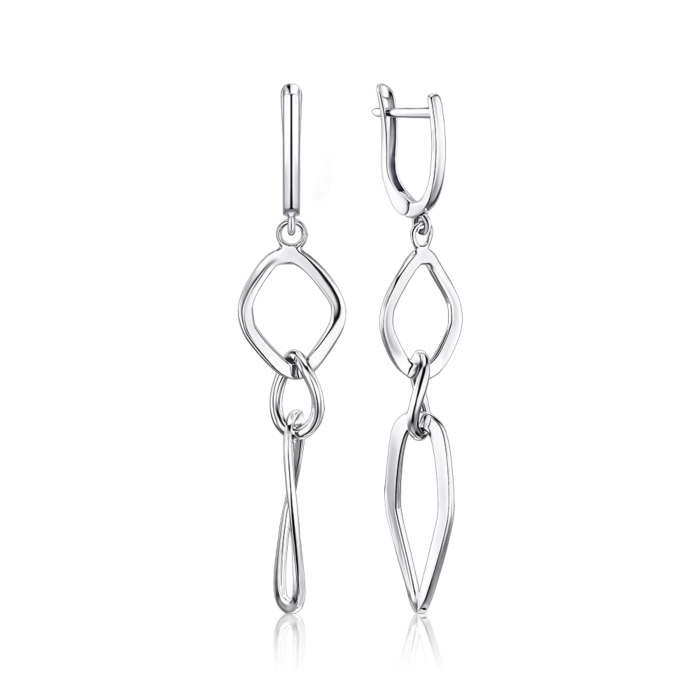 Срібні сережки без вставки 02501/12/1