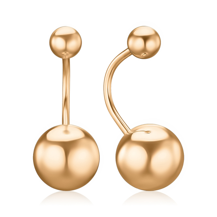 Серьги из красного золота 02518/01/0