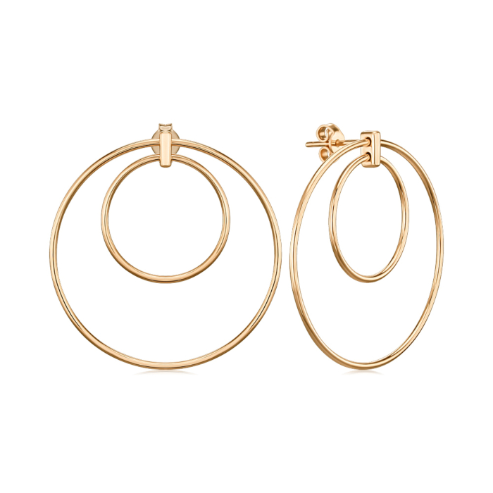 Золоті сережки-пусети без вставки 02527-1/01/0