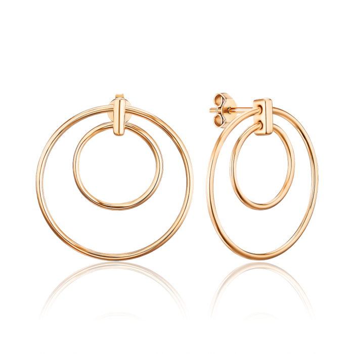 Золоті сережки-пусети без вставки 02527/01/0