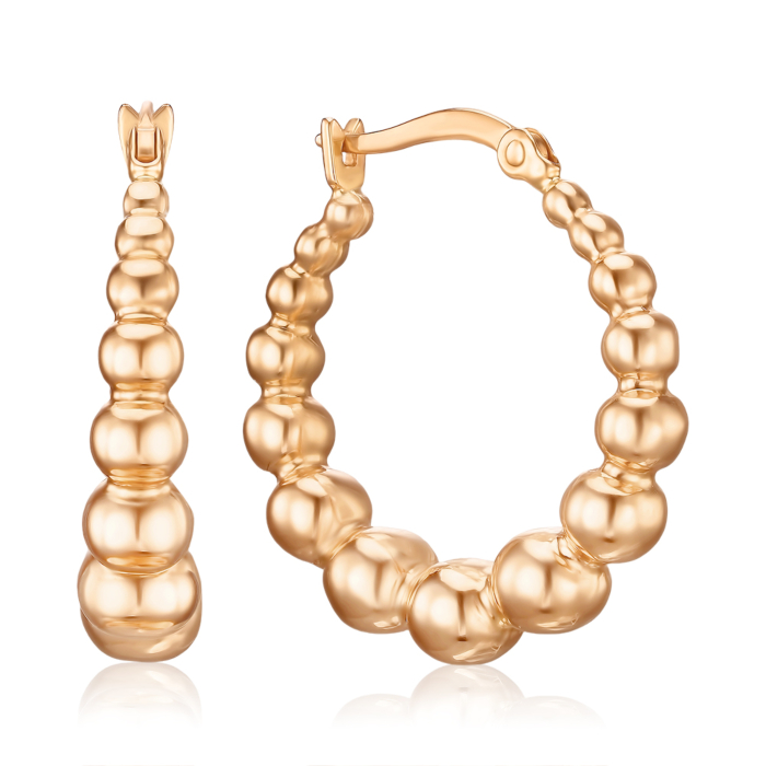 Золотые серьги-конго без вставки 02540/01/0