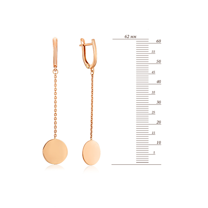 Золоті сережки-підвіски. Артикул 02603/01/0