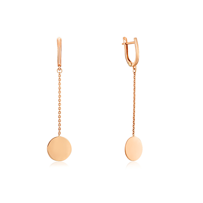 Золоті сережки-підвіски. Артикул 02603/01/0