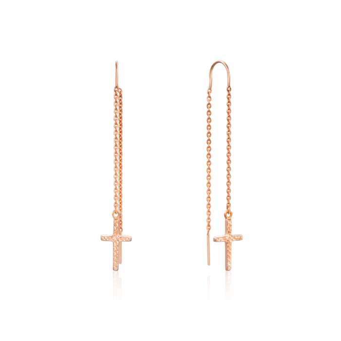 Золотые серьги-протяжки. Артикул 02605/01/2