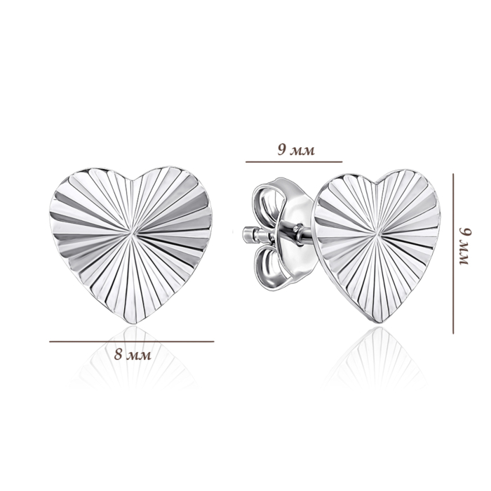 Срібні сережки без вставки 02720-1/12/3