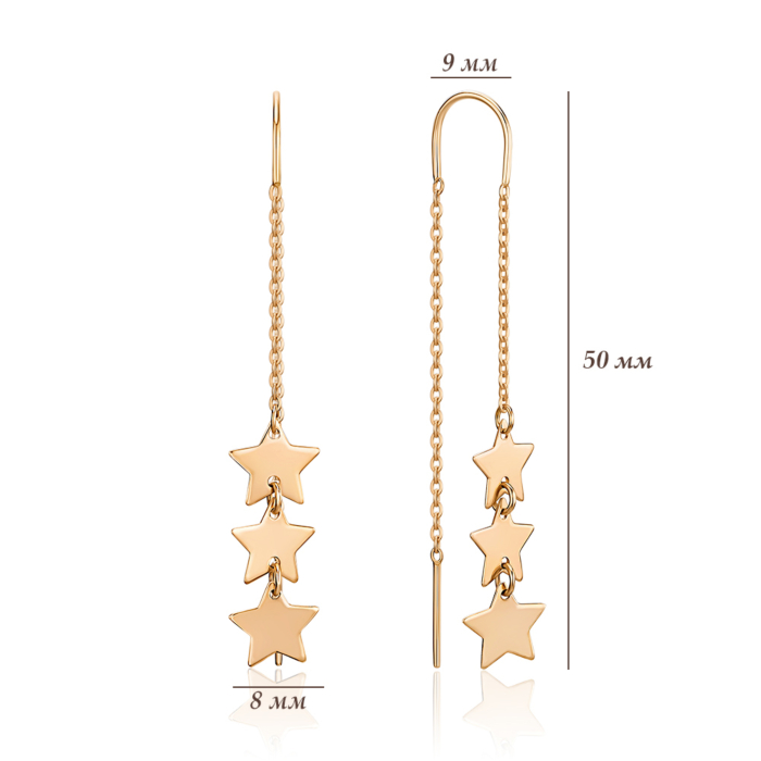 Золотые серьги 02734/01/0