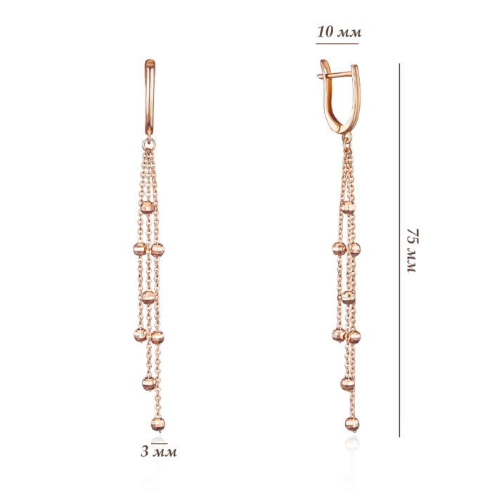 Золотые серьги с подвесками 02767/01/0