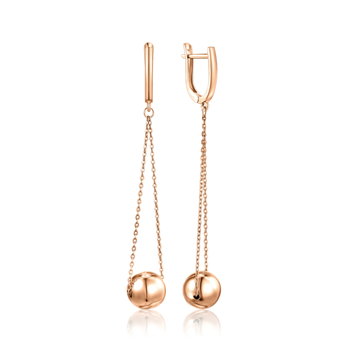 Золоті сережки без вставки. Артикул 02769/01/0